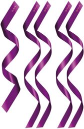 Set de 5 bandeaux satinés violets chevilles poignets et yeux