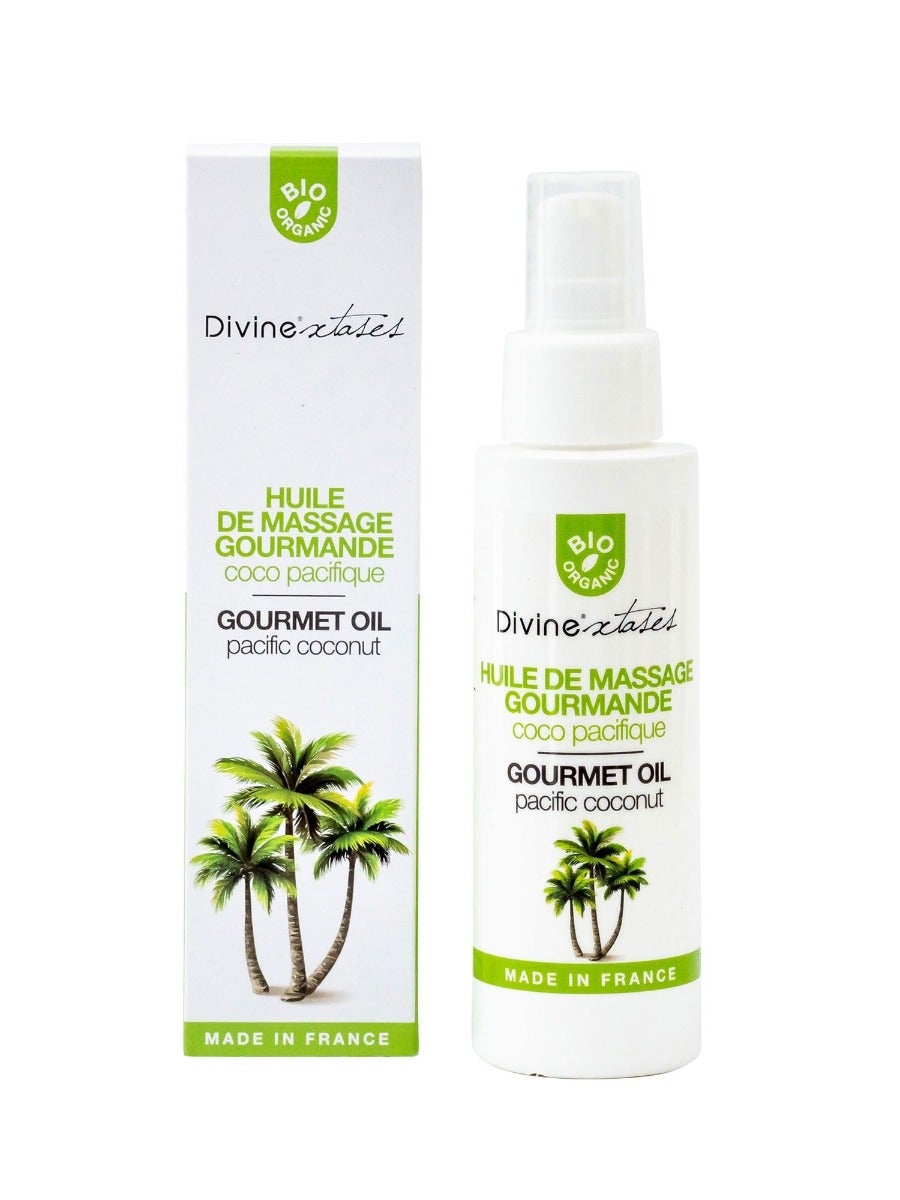 Huile de massage gourmande coco pacifique bio 100 ml