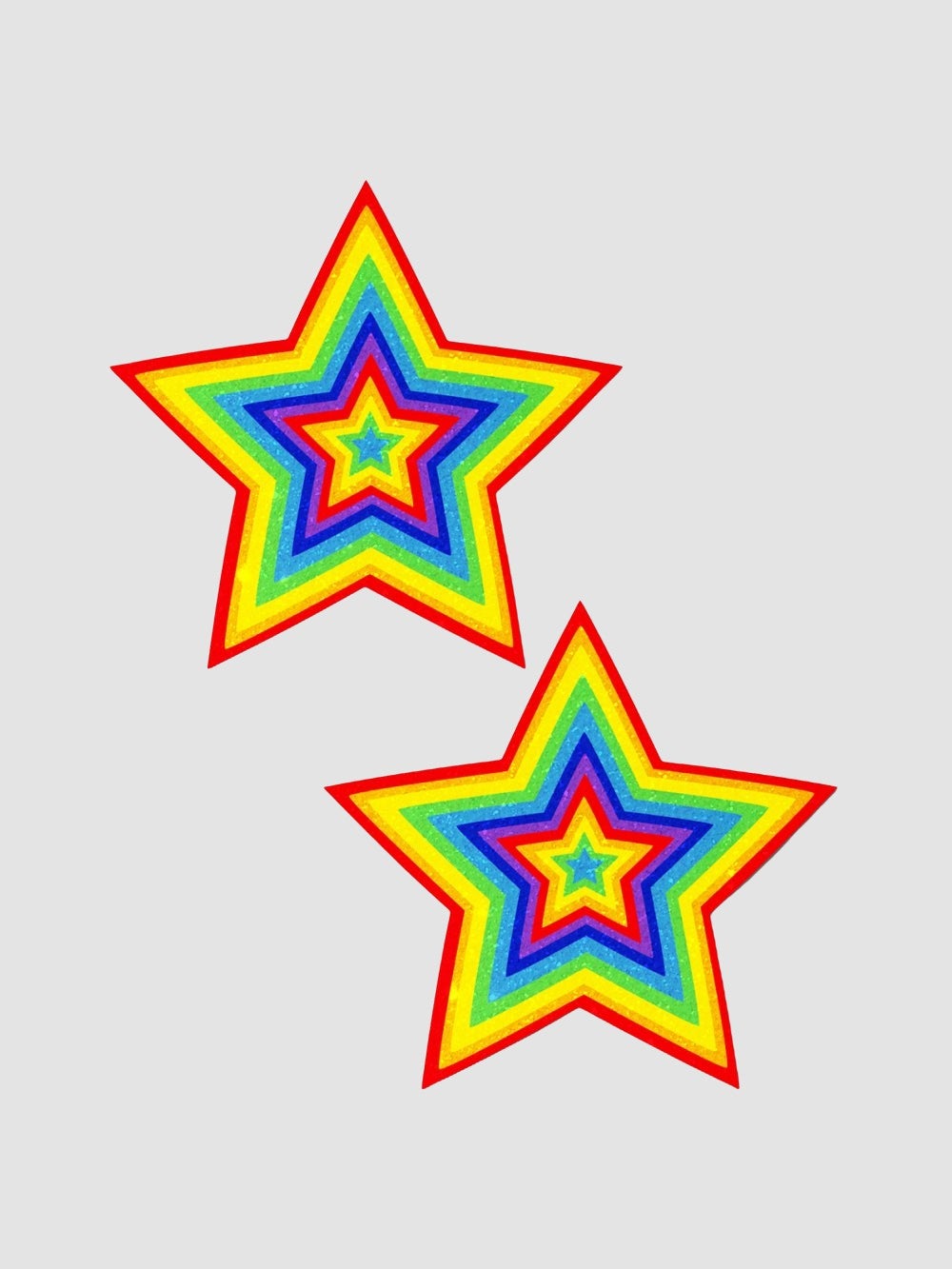 Caches-Tétons Love Étoile Arc-En-Ciel