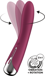 Vibromasseur USB tête rotative point G rouge Spinning Vibe 1