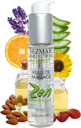 Huile de massage professionnelle ZEN 100% naturelle - 50 ml