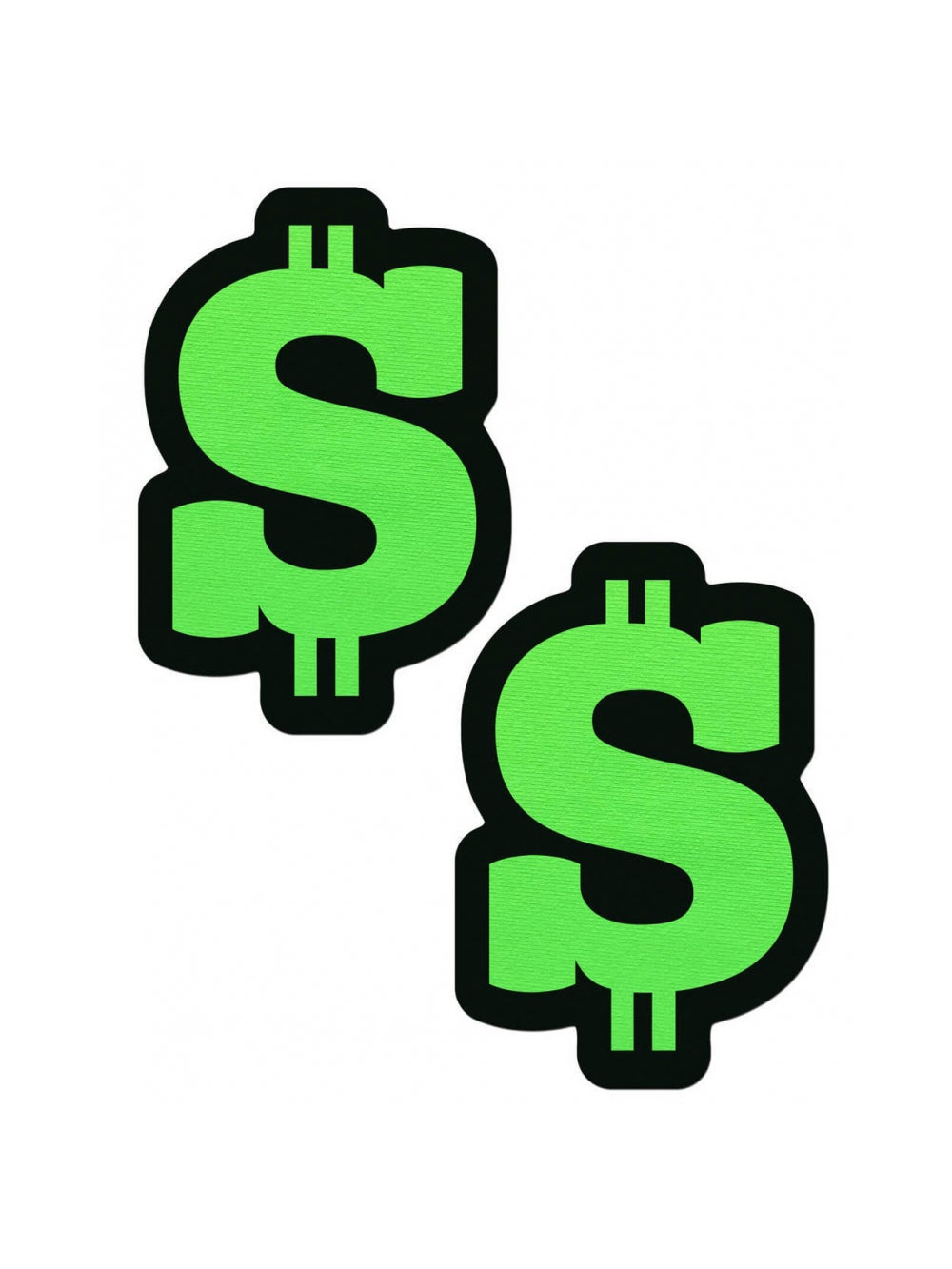 Caches-Tétons Dollar Vert Néon