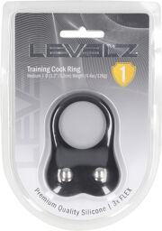 Cockring d'entraînement en silicone - M - Noir