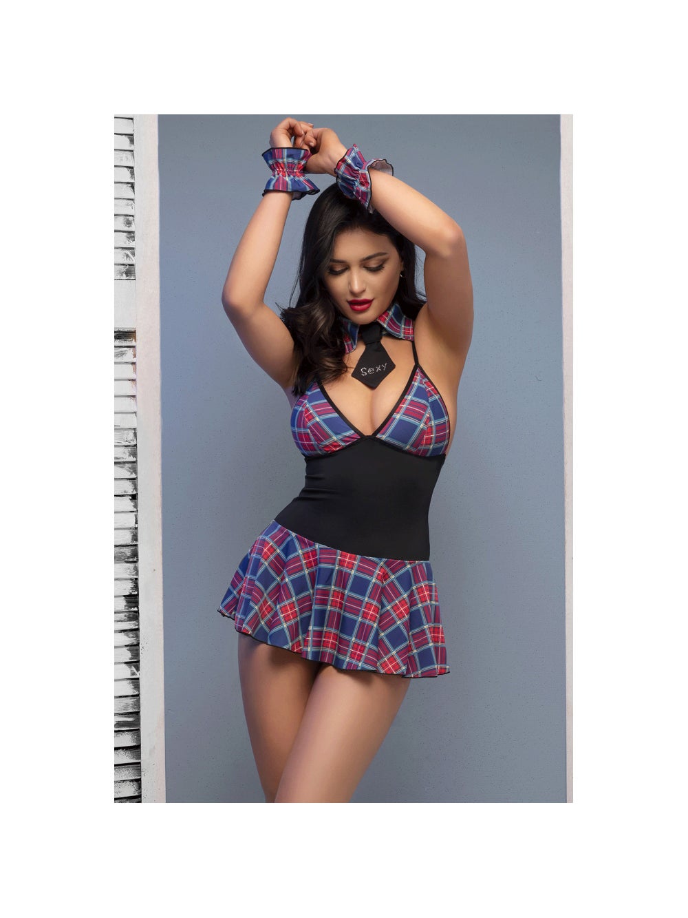 Costume étudiante CR4639 écossais