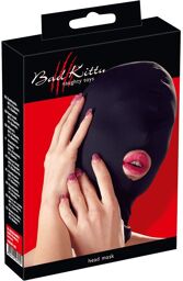 Cagoule noire opaque avec ouverture bouche TU