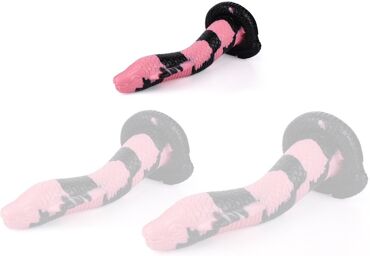 Gode Cobra Snake S 18 x 5cm Noir-Rose