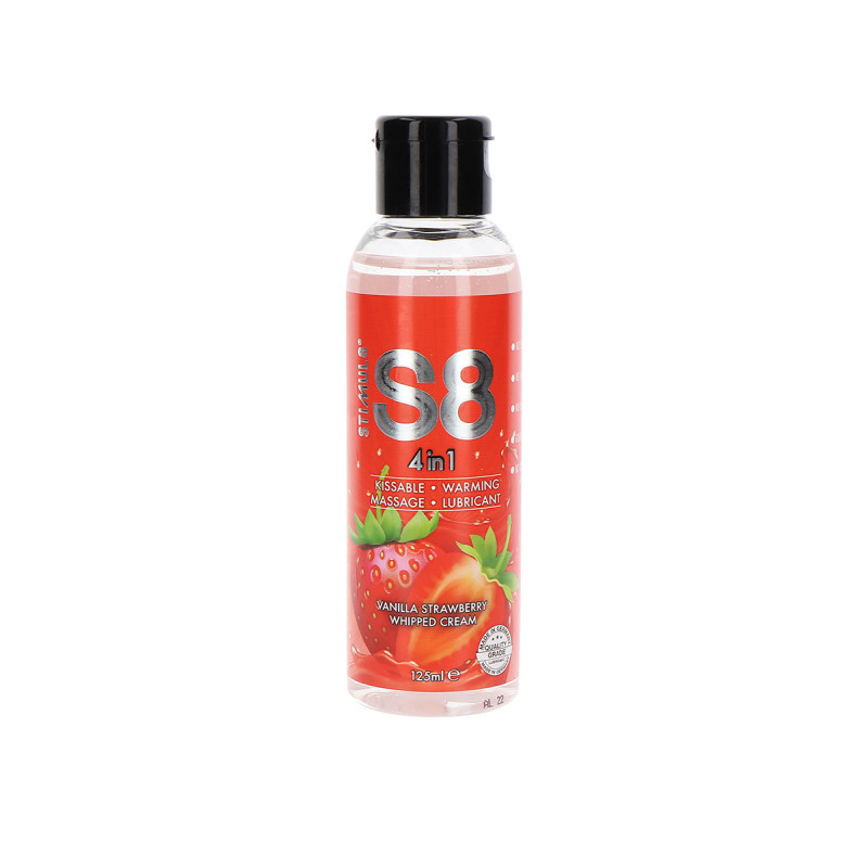 Lubrifiant 4 en 1 goût fraise - Stimul8 (S8)
