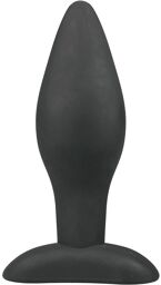 Grand plug anal en silicone noir