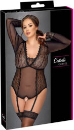 Body noir transparent sans entrejambe Noir