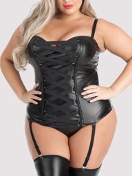 Guêpière Fierce wetlook noir GT Noir