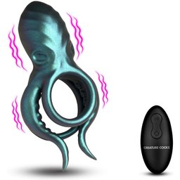 - Octo Grip Anneau Pénien Vibrant - Bleu