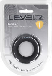 Cockring en silicone liquide - M - Noir