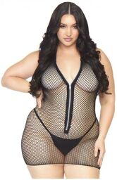 Robe Résille avec Fermeture Éclair GT Noir
