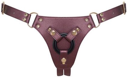 Harnais en simili cuir Aubergine