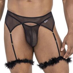 String et porte-jarretelles Voltis 2 Pièces Noir Noir