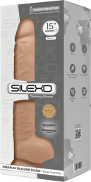 Gode Réaliste Géant Beige Double Densité N° 1 - 38 cm