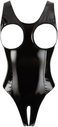 Body Noir Ouvert en Vinyle