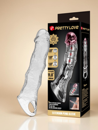 Manchon d'extension pour pénis 28 cm Transparent