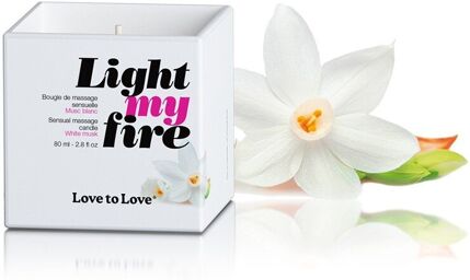 Light My Fire Luscious Massage Bougie - Musc Blanc - 80 ml