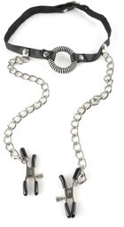 Bâillon + pinces à seins