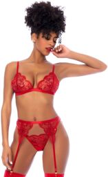 Ensemble 3 pièces rouge Rouge