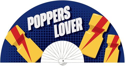 Éventail Poppers Lover 64cm