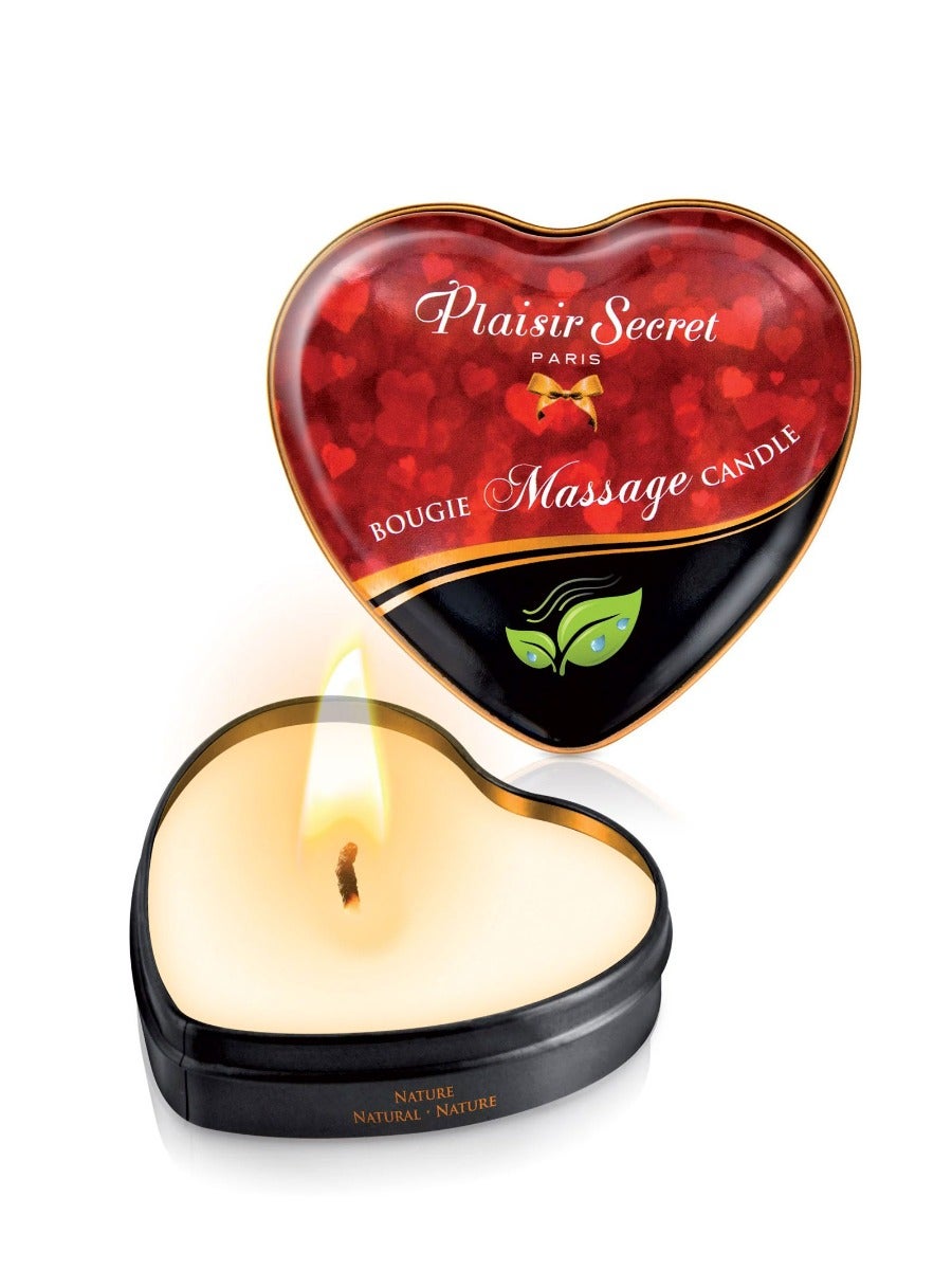Bougie de massage mini coeur nature 35 ml