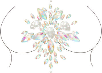 Autocollants de bijoux corporels adhésifs Celestial Clear