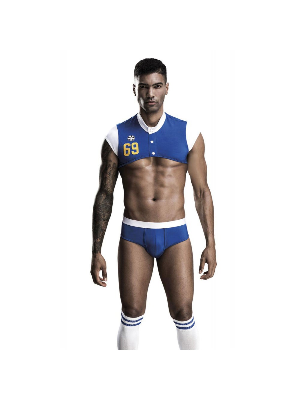 Costume 3 Pièces Sportif Bleu & Blanc