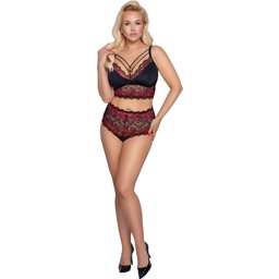 Cottelli Curves Ensemble Lingerie Dentelle Rouge Grande Taille