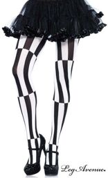 Collant illusion optique - LEG AVENUE 7904 Noir et blanc