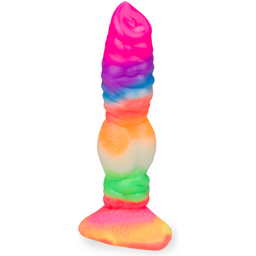 Gode godemichet ventouse Loup phosphorescent gode vaginal ou anal homme ou femme - Multicolore