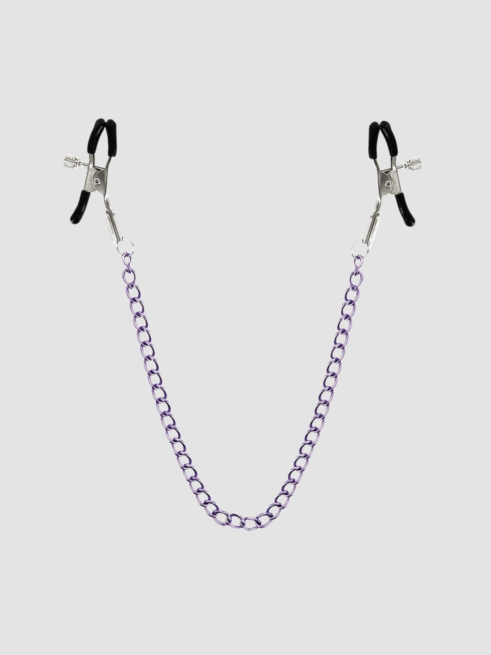 Pinces à Tétons avec Chaîne en Métal Violette