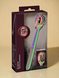 Roulette de stimulation métallique à picots colorés