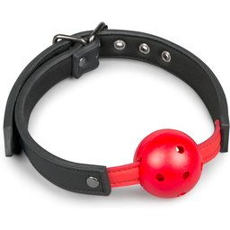 Bâillon à balle avec balle en PVC - Rouge