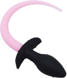 Plug Queue de chien phosphorescent Luminous Puppy 8 x 3.2cm Rose fluo