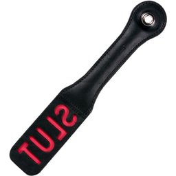 - Fouet à battant en cuir Slut