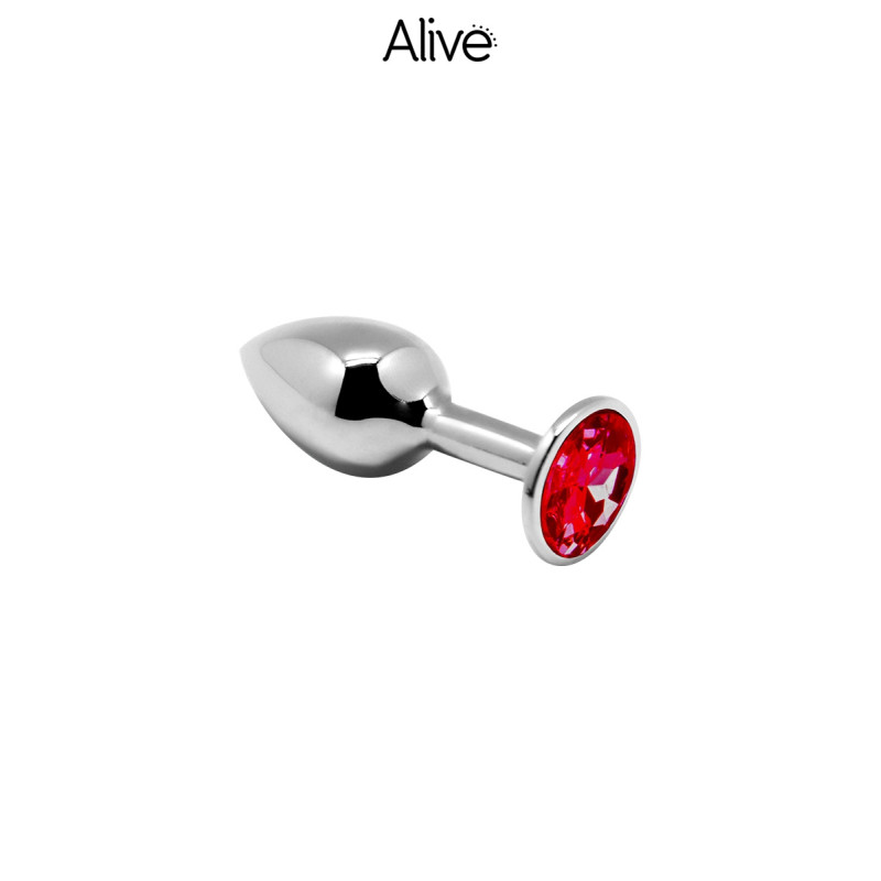 Plug métal bijou rouge M