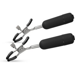 Easytoys Fetish - Pinces à tétons avec balles vibrantes