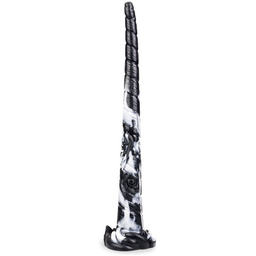 Gode godemichet ventouse licorne 45,0cm gode vaginal ou anal homme ou femme - Noir et Blanc