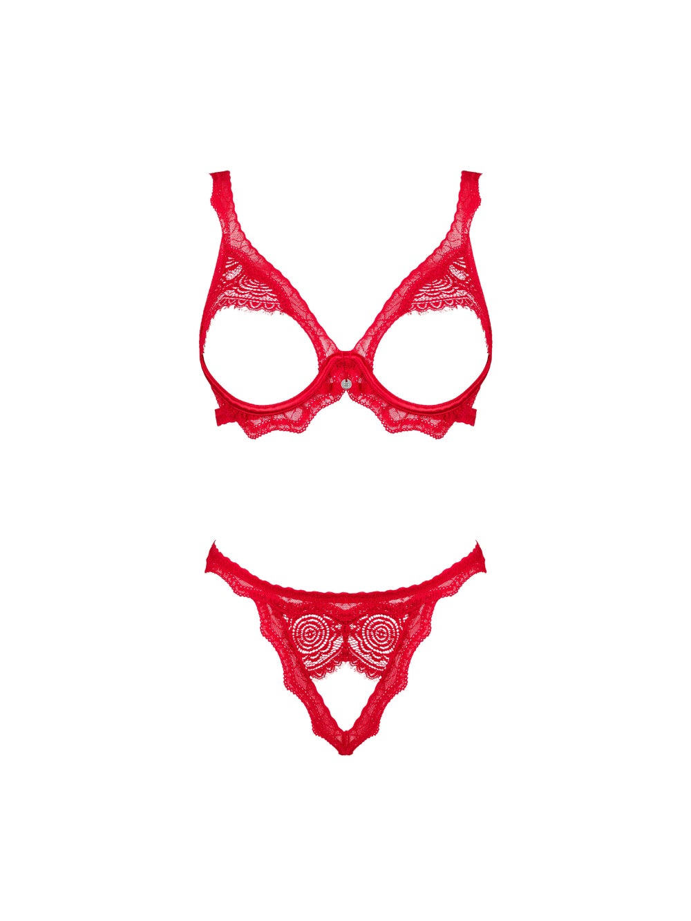 Ensemble 2 pièces ouvert Bergamore rouge