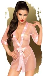 Peignoir et ceinture satinée Rose Midnight mirage - PH0071PNK Rose