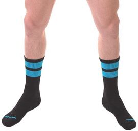 Chaussettes Gym Socks Noir-Bleu fluo