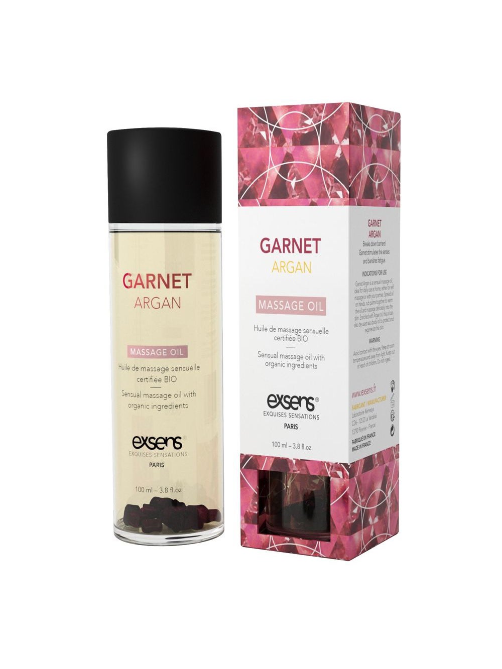 Huile de Massage Sensuelle BIO Grenat et Argan