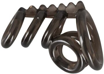 Cockring 6 Anneaux Gris