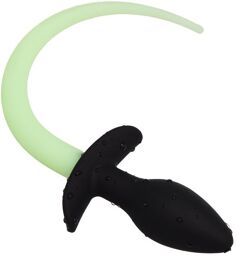 Plug Queue de chien phosphorescente Luminous Puppy 8 x 3.2cm Vert Fluo