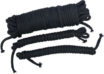Kit 3 Cordes de Bondage Noir
