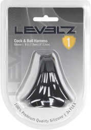 Harnais en silicone pour pénis et testicules - Noir