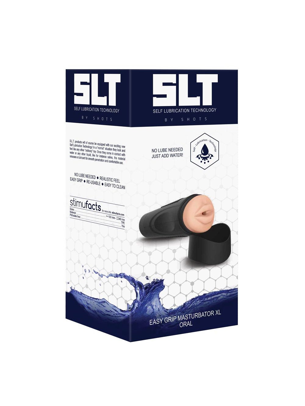 Masturbateur Auto-Lubrifié Easy Grip Bouche XL