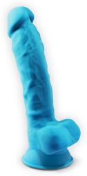 Gode Réaliste Testicules 17,5 cm Model 1 Bleu